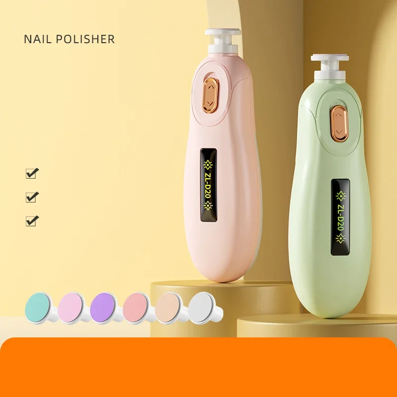 Electric Nail Grinder Portable Baby Nail Trimmer with Replacement Head Low-noise Electric Nails Grinding Machine Hygiene Kit