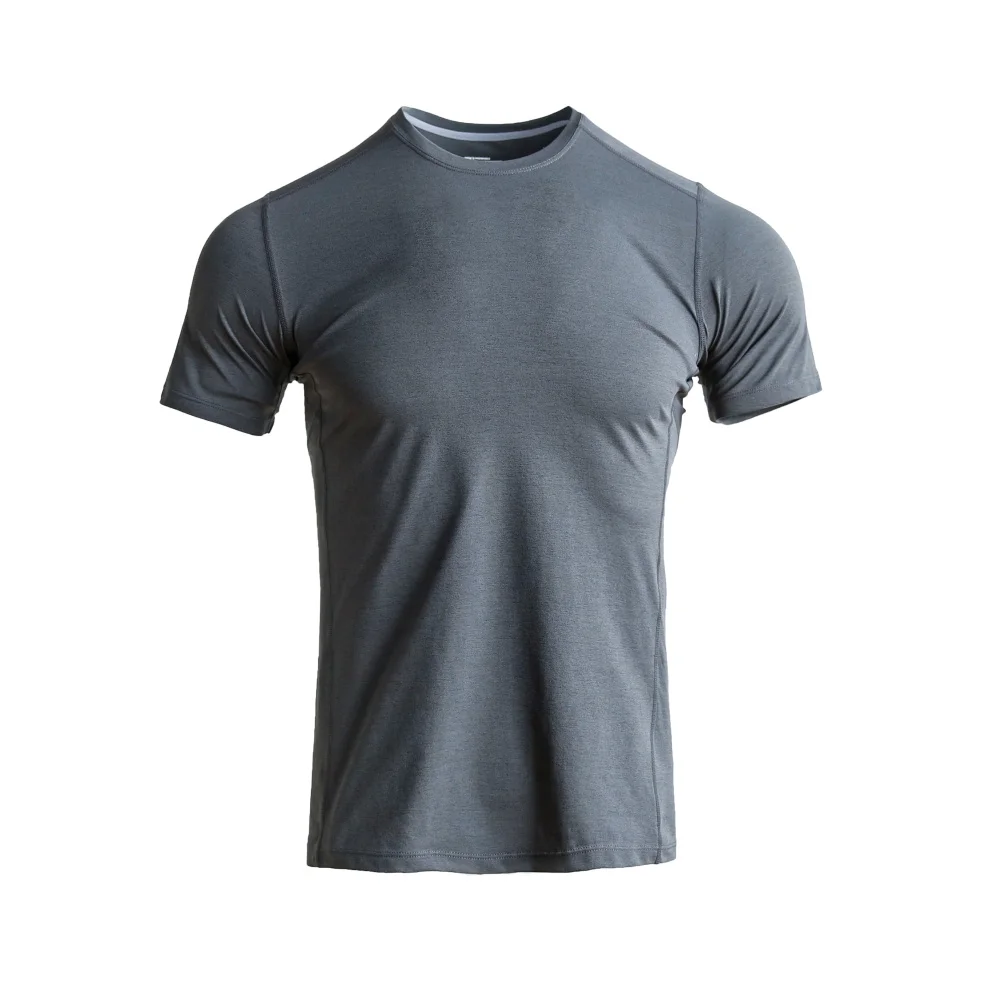 High-End Lightweight Cool Sensation Breathable 3D Stereo Tailoring Men's Summer Outdoor Sports Short Sleeve T-Shirt