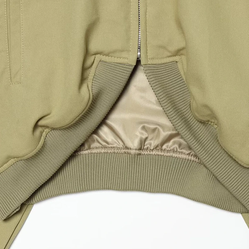 HXAO Crop Grüne Jacken Damenjacke Frühling Sommer 2026 Lässige Langarm-Reißverschluss-Collegejacke Outdoor Streetwear Mäntel – Detail 10