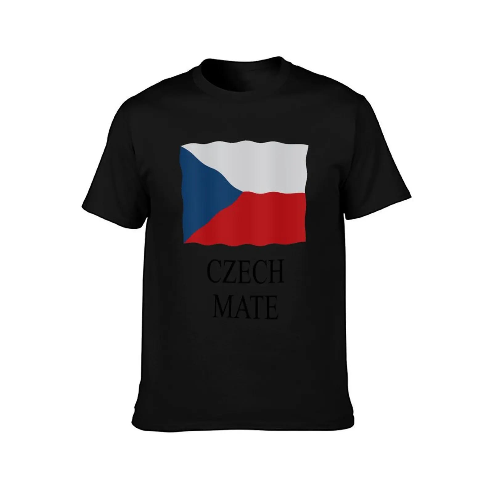 Czech mate T-Shirt, Summer Casual Cotton Tee, Oversized Streetwear Tops, Vintage Graphic Print, Loose Fit Short Sleeve