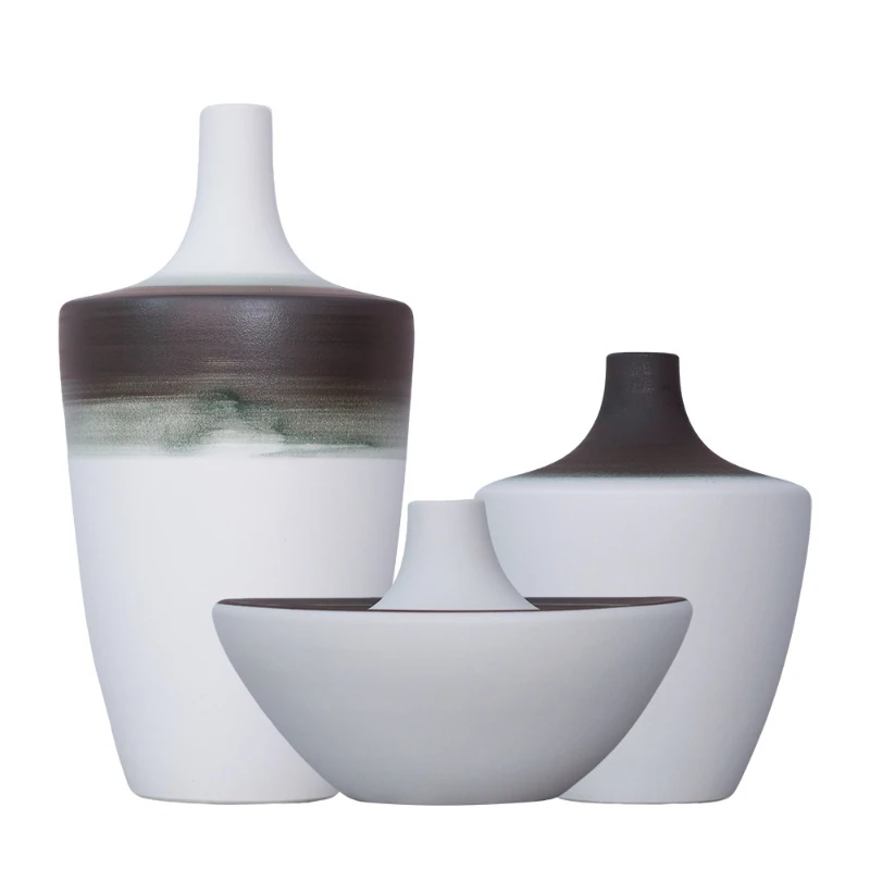 

Sand ceramic vase creative flower arrangement model room home soft decoration ornament