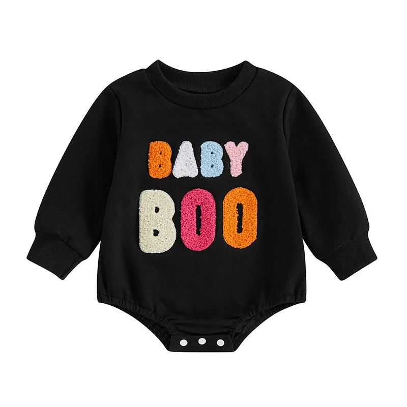 

Newborn Infant Halloween Clothes Baby Boy Girl Cutest Pumpkin In The Patch Outfit Oversize Sweatshirt Romper Top