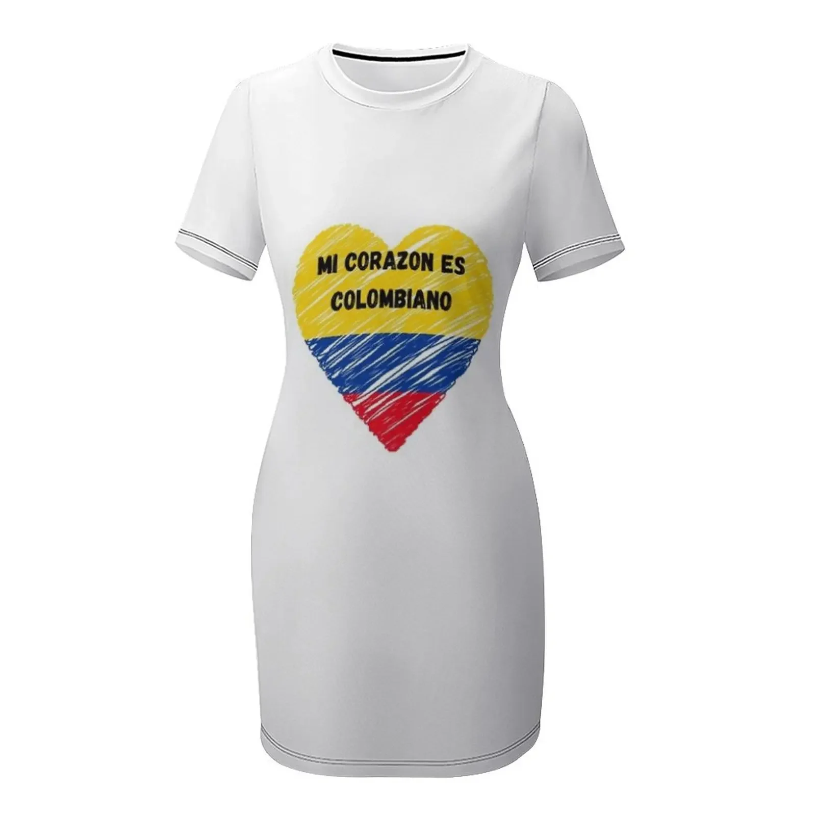 My heart is colombian Short-Sleeved Dress women's summer dress 2025 long dress women summer sensual sexy for women