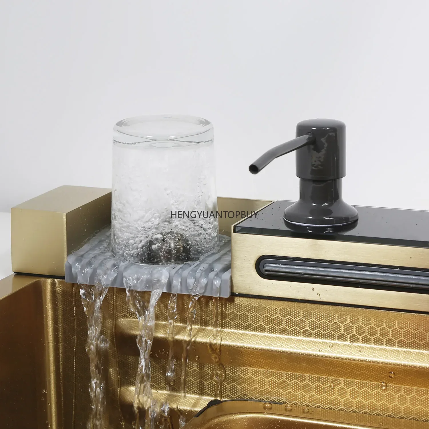 Handmade Stainless Steel  SUS304 Kitchen Faucet  Multifunction  Waterfall Countertop Sink