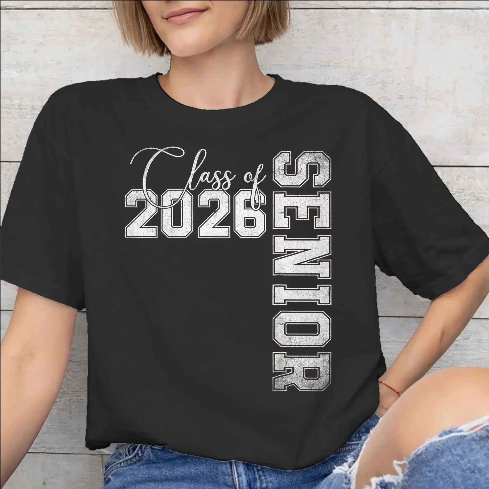 Mens Womens Class of 2026 Senior Graduation Shirt Pure Cotton Graphic Print T-Shirt  Clothing Outfits