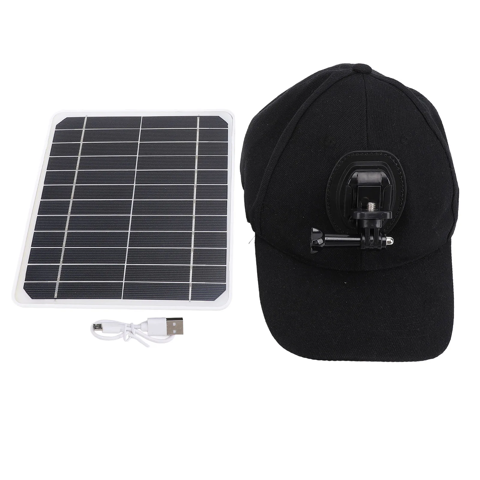 

20W Solar Panel with Hat Dual USB Ports PD Fast Charge 5V Voltage Regulator for Outdoor Camping Hiking