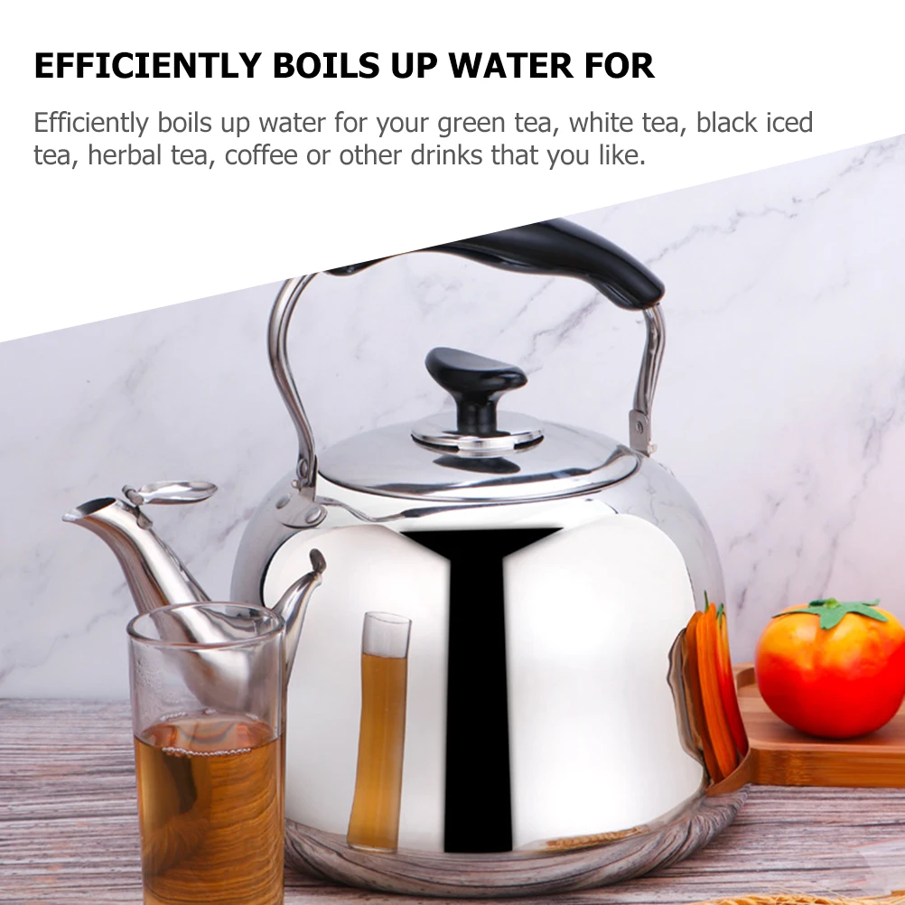

Stainless Steel Whistling Kettle Large Capacity Food Grade Stovetop Water Teapot Anti-Scalding Handle Kitchen Tea Pot