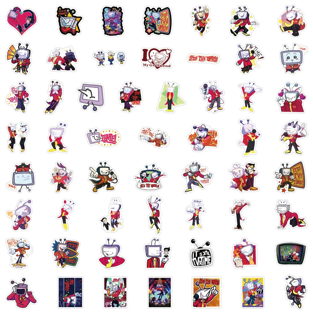 

55PCS DELTARUNE Tenna Stickers TV World Cartoon Image Anime DIY Decorative Luggage Phone Case iPad Waterproof Stickers Kids Toy
