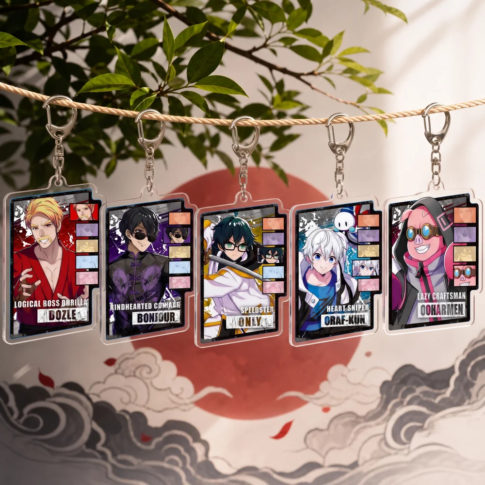 8cm Acrylic Keychain Youtuber Dozle Corp Chibi Oraf‑kun Qnly Ooharamen Bag Charm Collectible Pendant Fans Gift