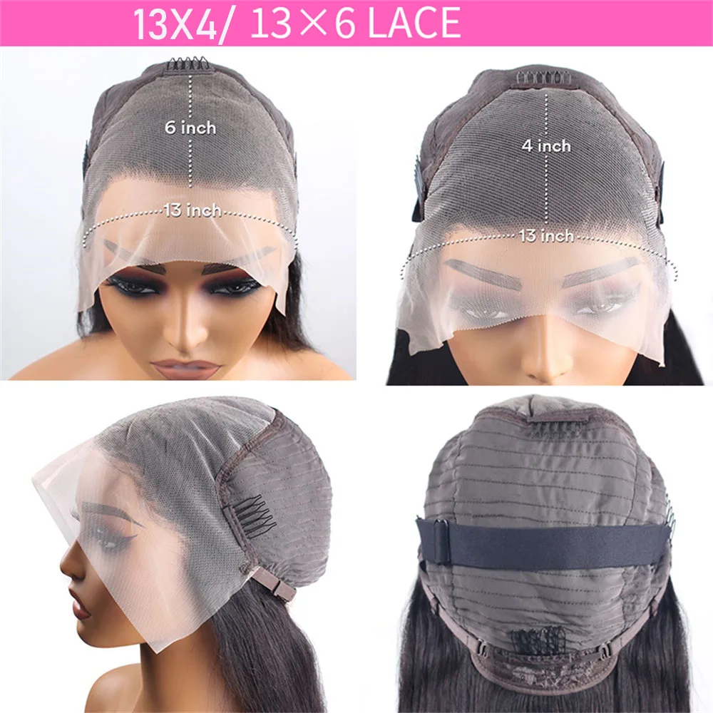 42インチ 200%密度 ディープウェーブ レースフロントウィッグ 人毛 13x6 HD透明 ディープカーリー レースフロントウィッグ 人毛 女性用