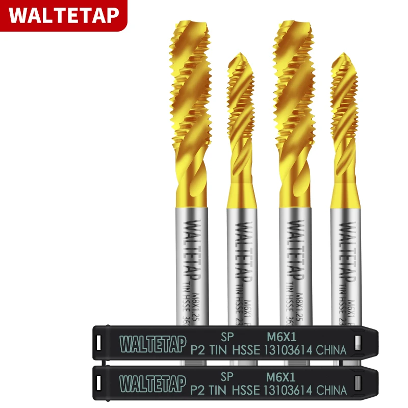 

WALTETAP HSSE-M35 Стандартный спиральный рифленый метчик JIS M10 M11 M12 M13 M14 M15 M16 M18 M20 M22 Машинный винт Метчики с тонкой резьбой