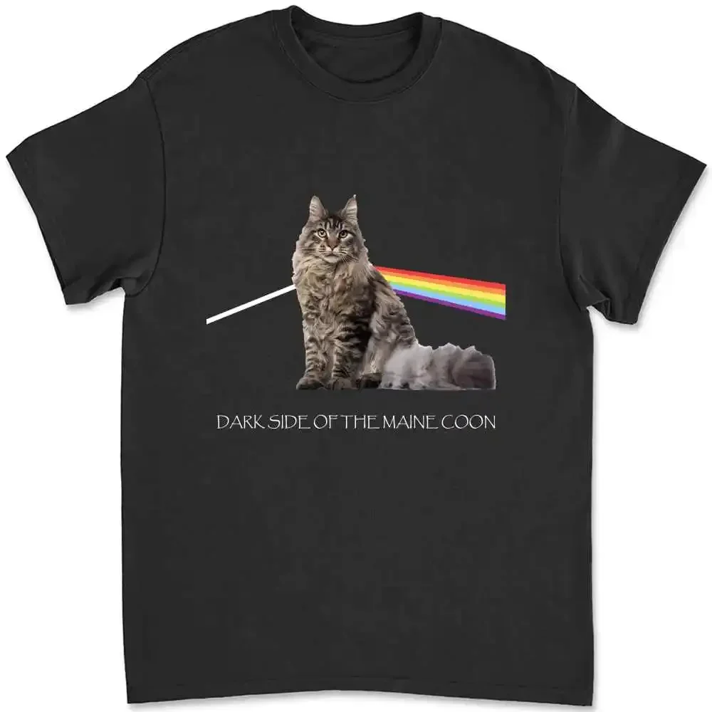 Black Dark Side Of The Maine Coon Cat Lover T Shirt S 3Xl For XHES