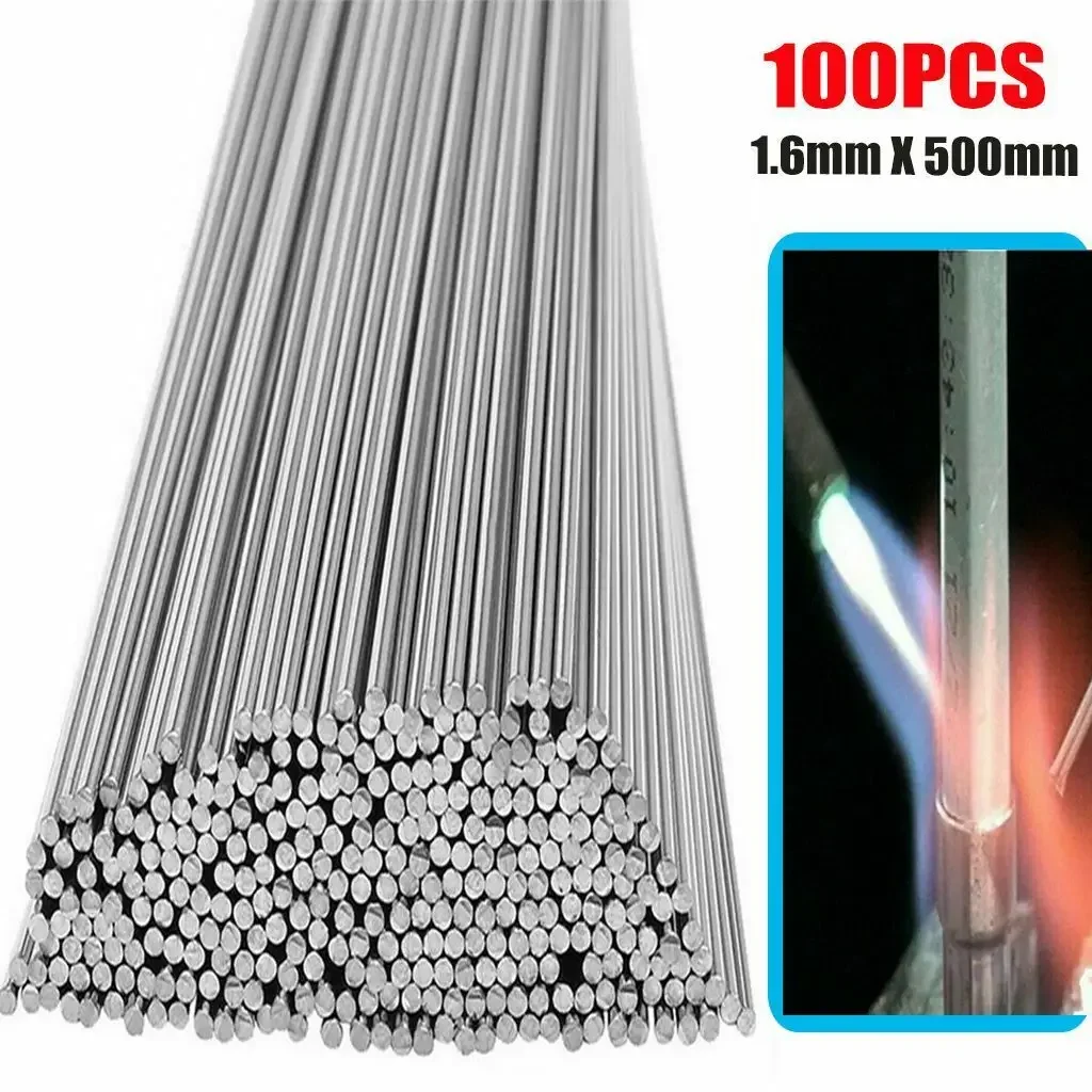 100pcs Aluminum Solution Welding Flux-Cored Rods Wire Brazing Rod 1.6MM X 50CM 100% Brand New And High Quality