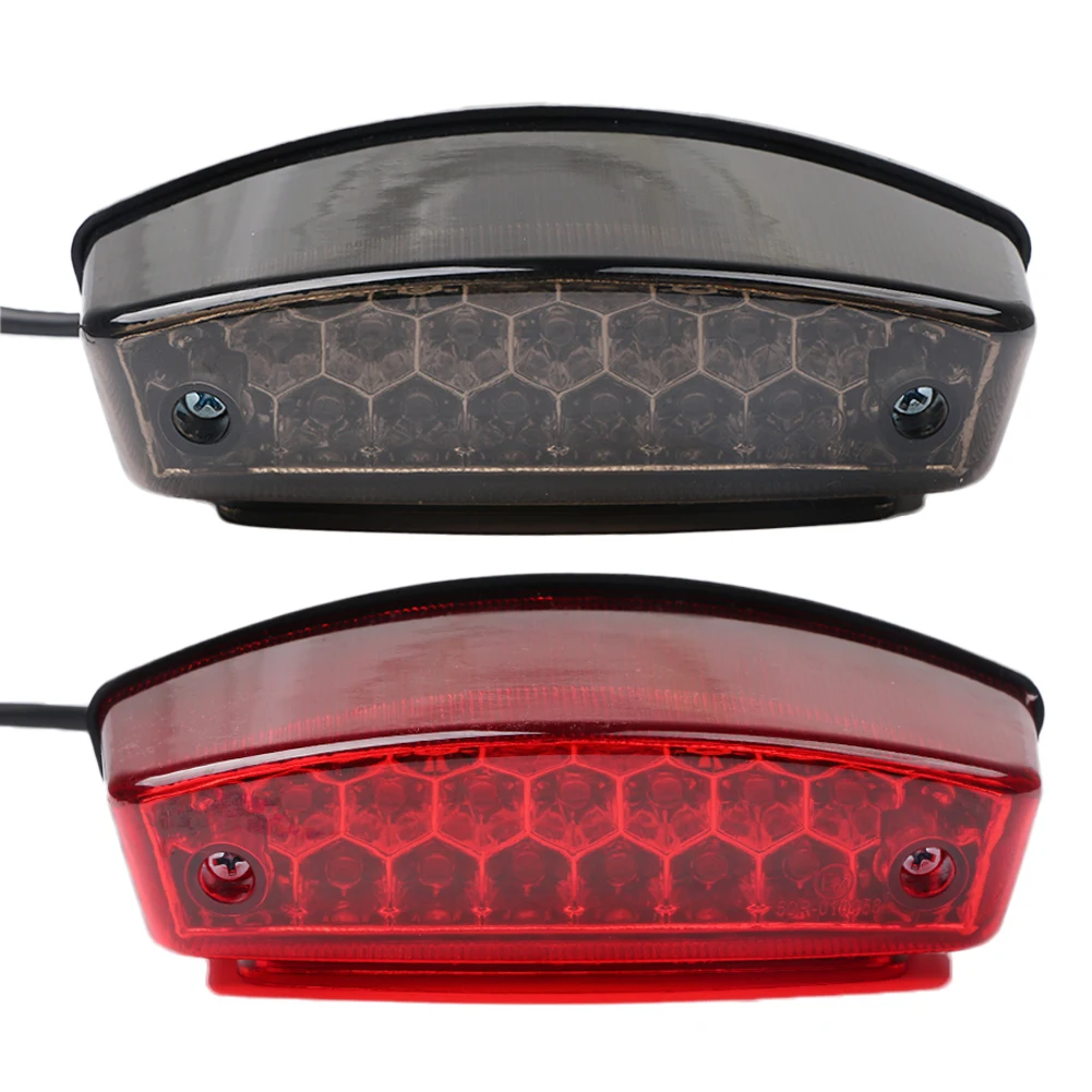 Motorcycle Tail Light Universal License Plate LED Rear Brake Lamp For Honda Suzuki Ducati Monster M1000 S4R S2R 400 620 900 Vesp