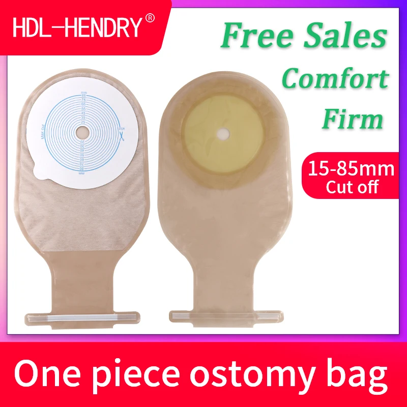 Colostomy Bags 85mm max cut and one-piece Drainable Pouch Stoma Care adhesive With twist tie closure flexible