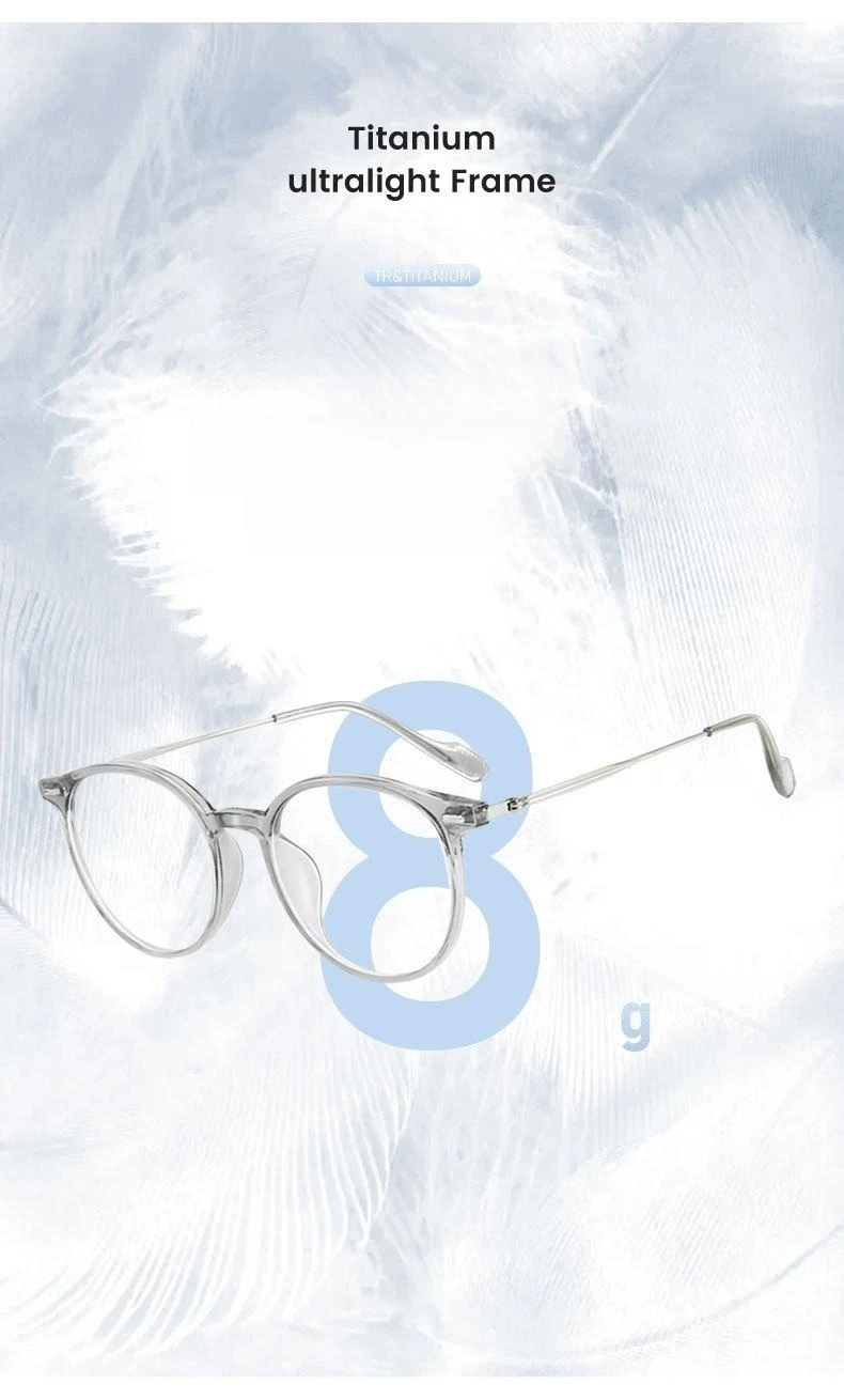 YIMARUILI Mode Ultra-licht Flexible TR90 Brillen Männer Retro Runde Reinem Titan Optische Brillen Rahmen Frauen – Detail 6
