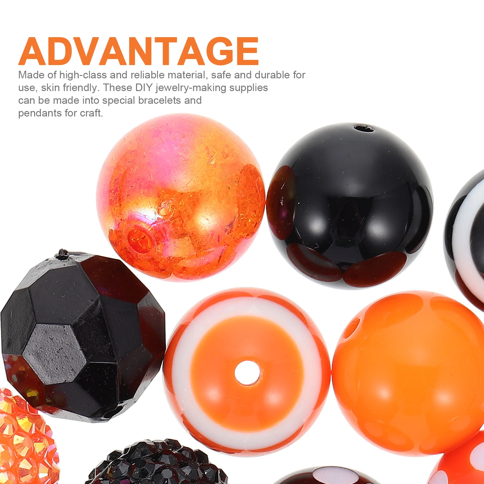 1Set Acrylic Beads Halloween DIY Jewelry Supplies Unique Handmade Beads for Necklace Bracelet Craft Making Necklace DIY Material