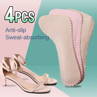4PCS Self-adhesive Sandals Insoles Antislip Sweat-absorbent High Heel Shoes Non-slip Stickers Thick Pads Soft Bottom Cushion