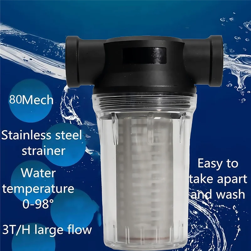 

A7THK-Reusable 80 Mesh Spin-Down Sediment For Water Filter, High Precision Pre-Filtration System For Water Tanks