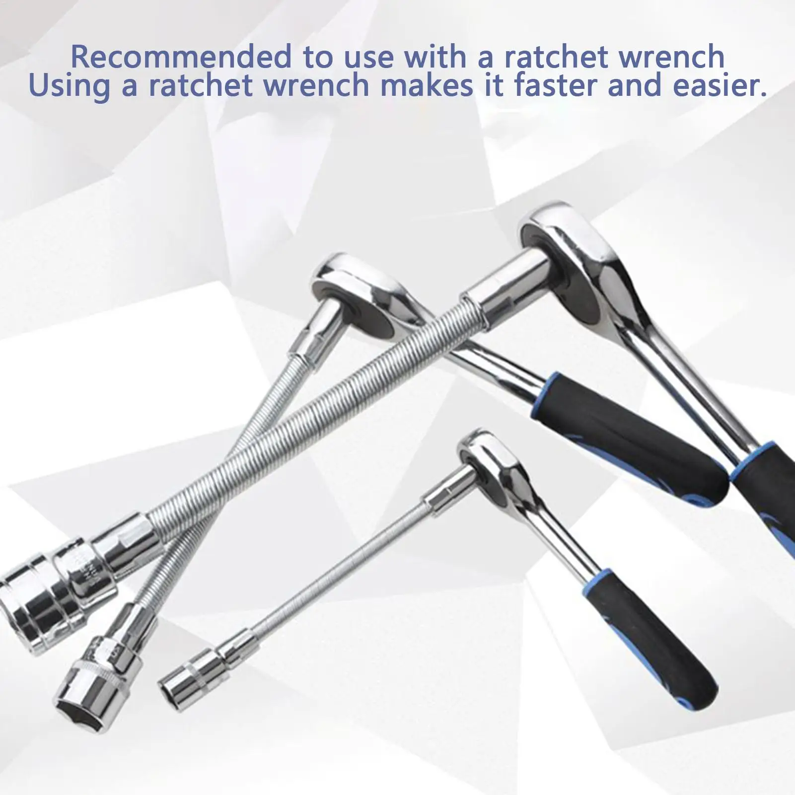 

Flexible Shaft Extension 3 Pieces Long Reach Bendable Tools Flexible Electric Wrench Connecting Rod For Home Garage Workshop