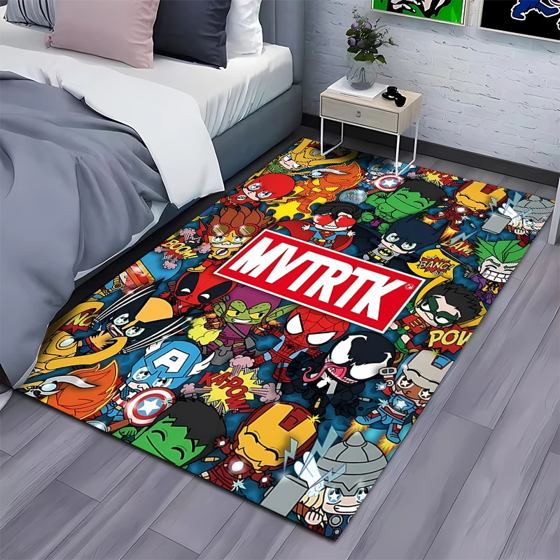 Disney Marvel-Avengers Superhero tappeti per camera da letto soffici tappeti per pavimenti quadrati soggiorno tappeti per la decorazione della casa