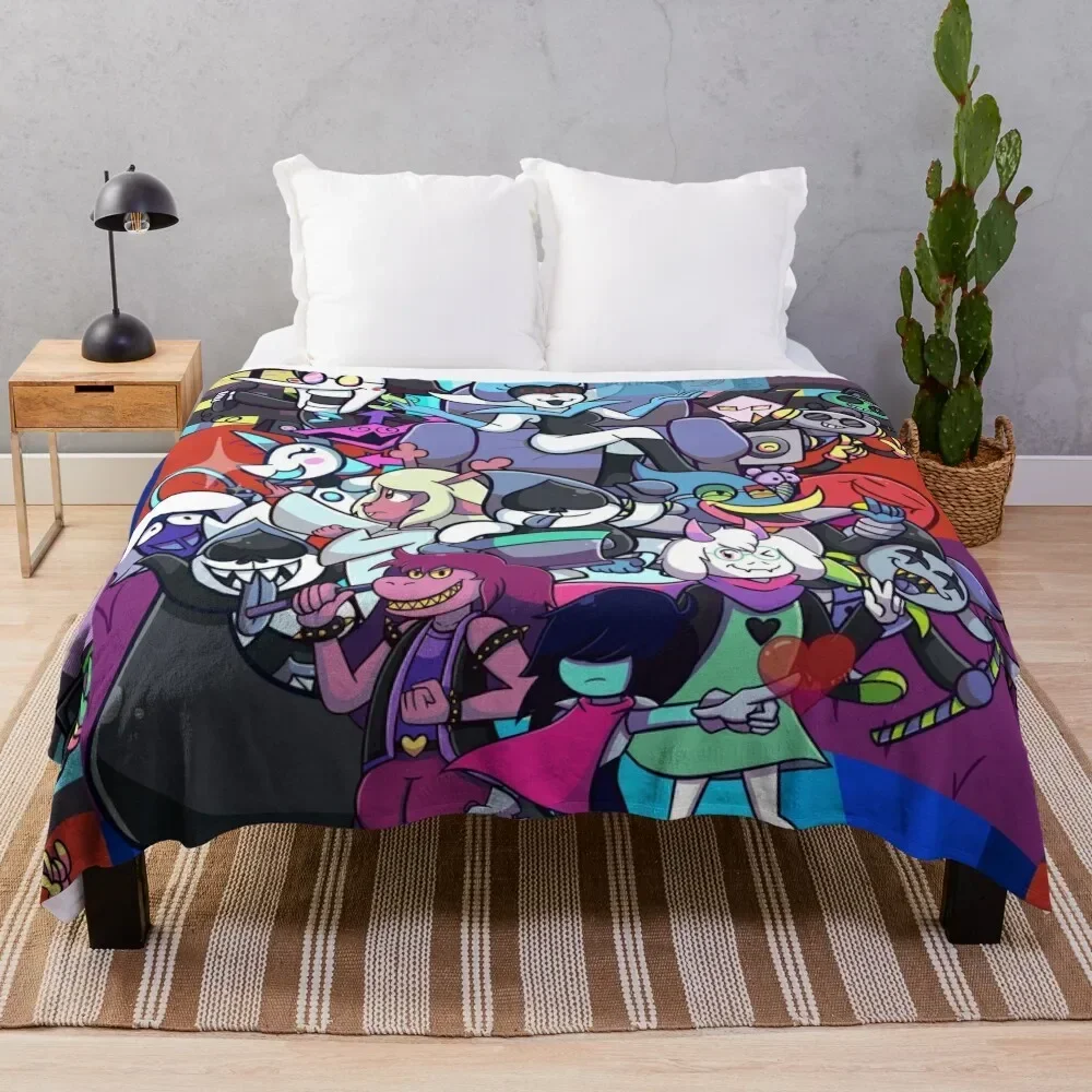 Deltarune Chapter 2 Throw Blanket Plaid Soft Plush Plaid for babies Blankets