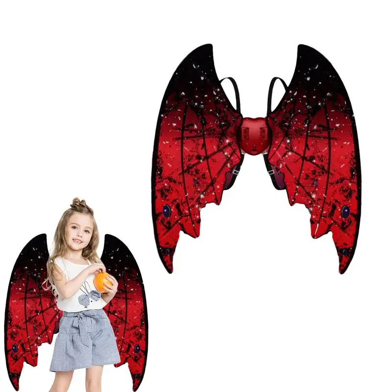 Halloween Devil Wings LED Sparkling Butterfly Princess Wings Halloween Costume For Dress Up Party Stage Performance