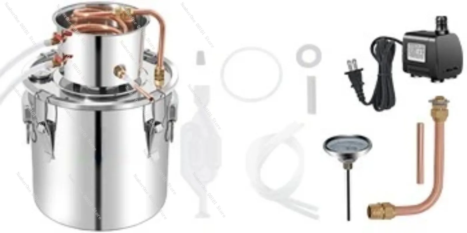 3-13 Gallon Alcohol Still Stainless Copper DIY Kit for Moonshine Essential Oil Water Distilling