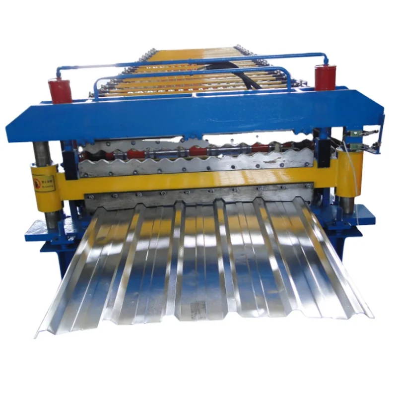 Colored PPGI /Aluzinc /Aluminum And Galvanized Coils Metal Double Layer Two Profiles Ibr Machine Forming Machine Production Line