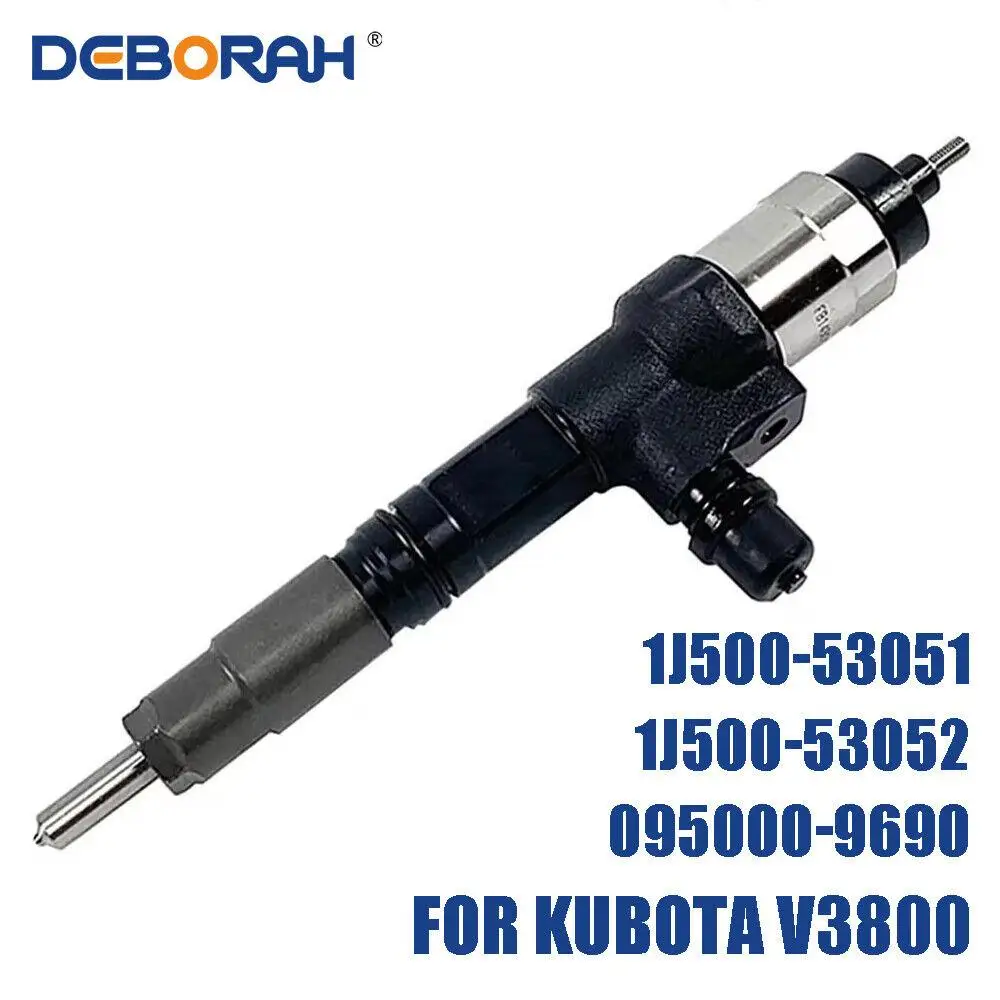 095000-9690 Diesel Fuel Injector  1J500-53051 for Kubota V3800 V3800T 3.8L Engine