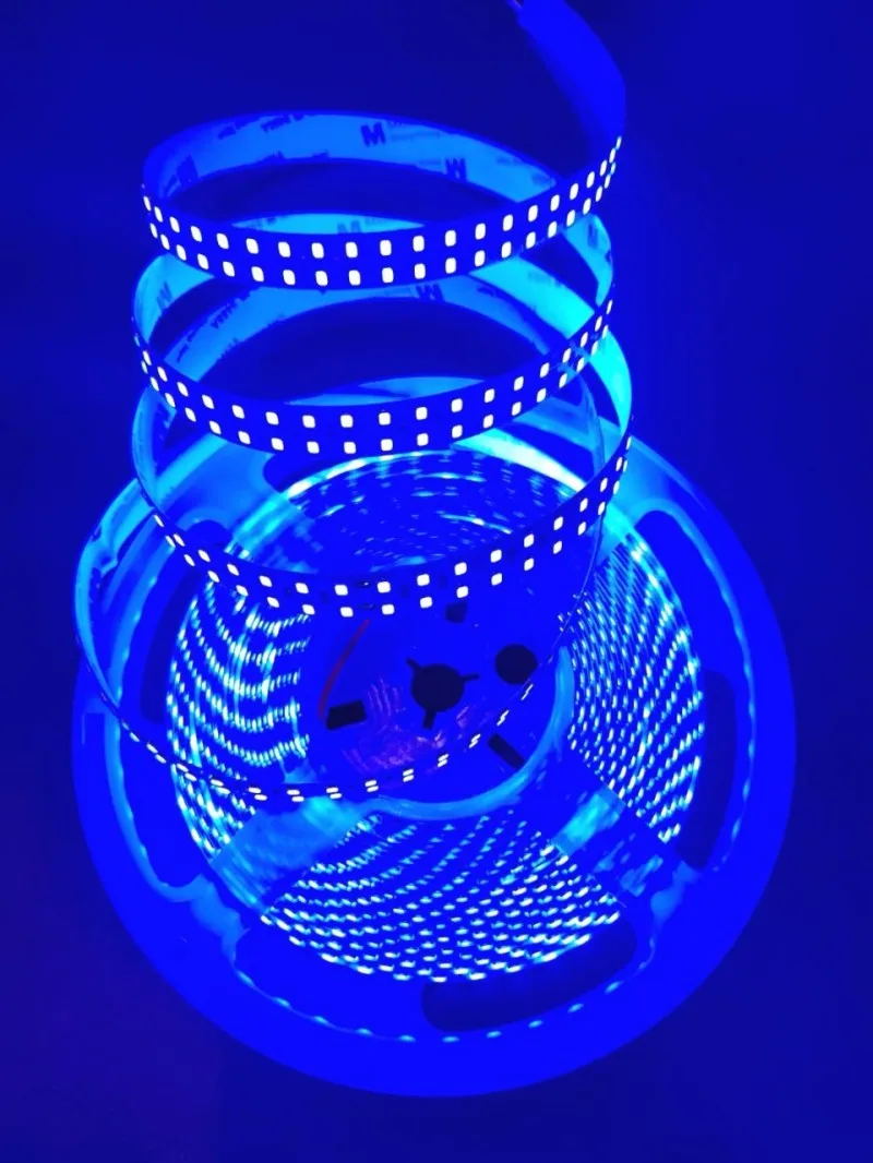 Imagem -02 - Fileira Dobro 2835 Conduziu a Tira Clara Brilho Flexível Alto Morno Frio Branco Vermelho Azul Gelo Verde Cor-de-rosa 10m 15 mm Pwb 24v 240leds m a