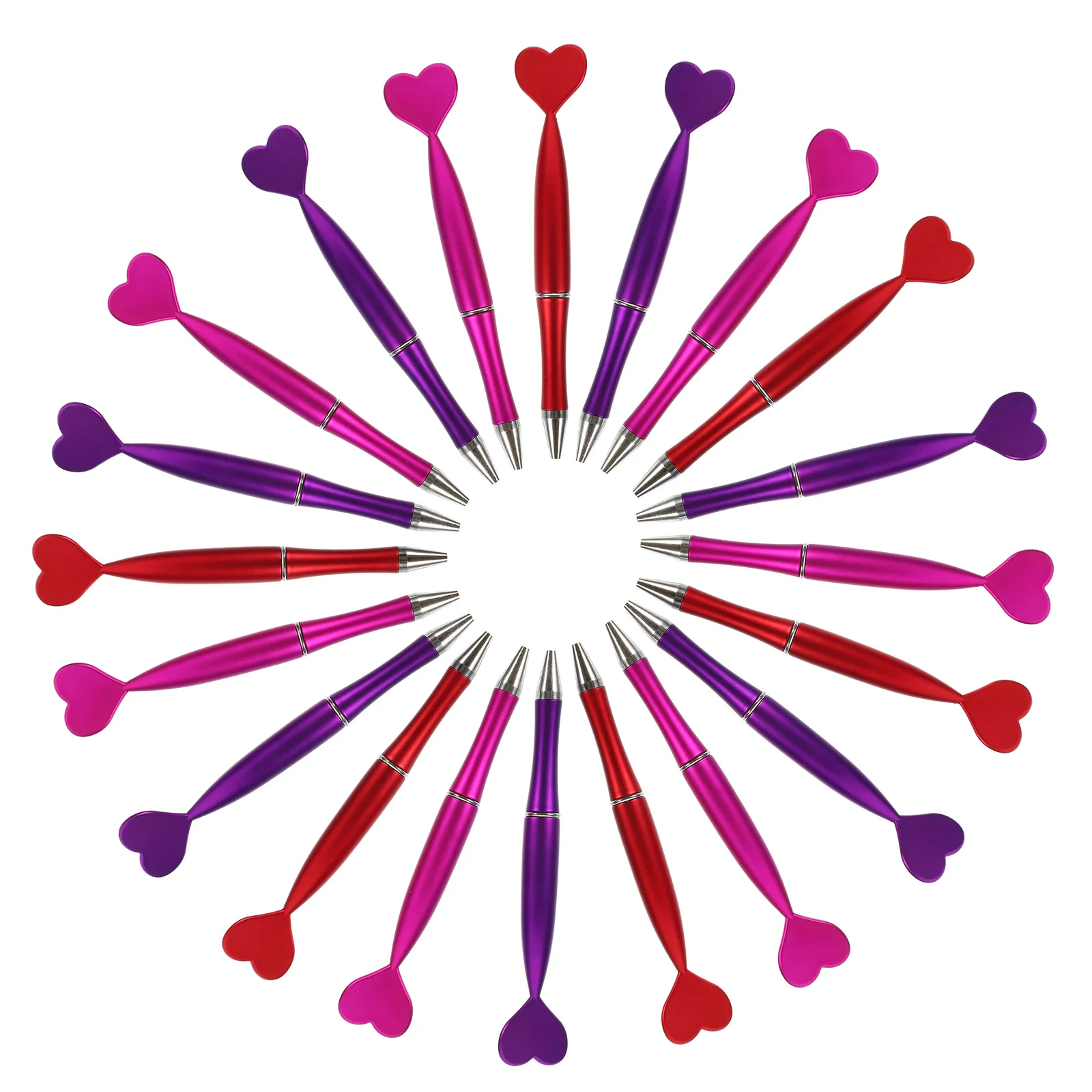 

48pcs Heart-Shaped Ballpoint Creative Rotation Writing Tool For Students Household Portable Ergonomic Pen Smooth Tip Elegant