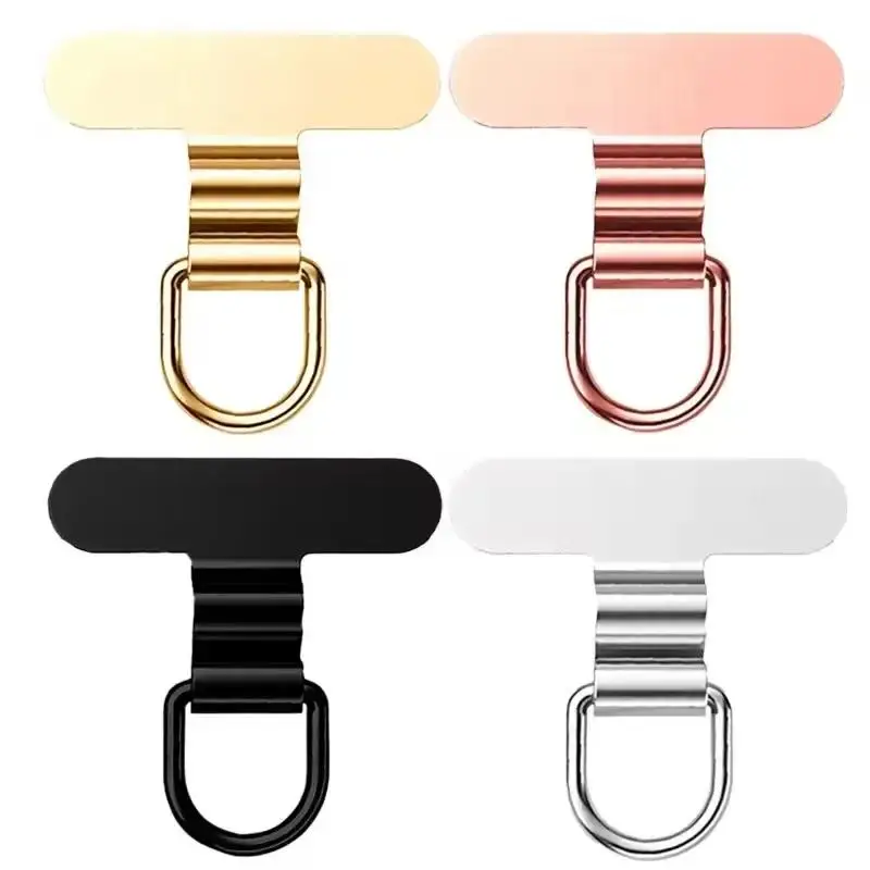 Mini lengüeta de cordón para teléfono móvil de acero inoxidable, orificio silencioso, junta de puerto de carga DYM, lengüeta de cordón DYM móvil de Metal antipérdida, 1/2 Uds.