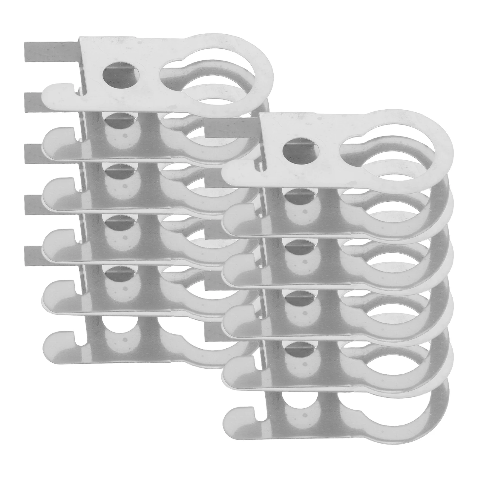 

10 Pcs Tube Clip Light Accessories Fixing Clips for Heatings Fixed Card Heater Lamp Silver Clamps Mount