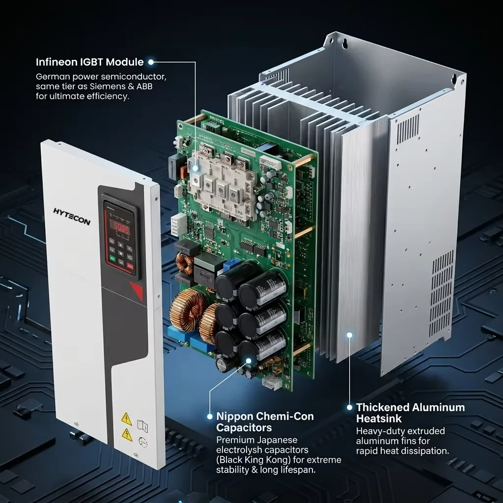 Frequency Converter VFD 3 Phase 380V 220KW/250KW 300HP-340HP Motor Speed Controller Vector Control Massive Ventilation