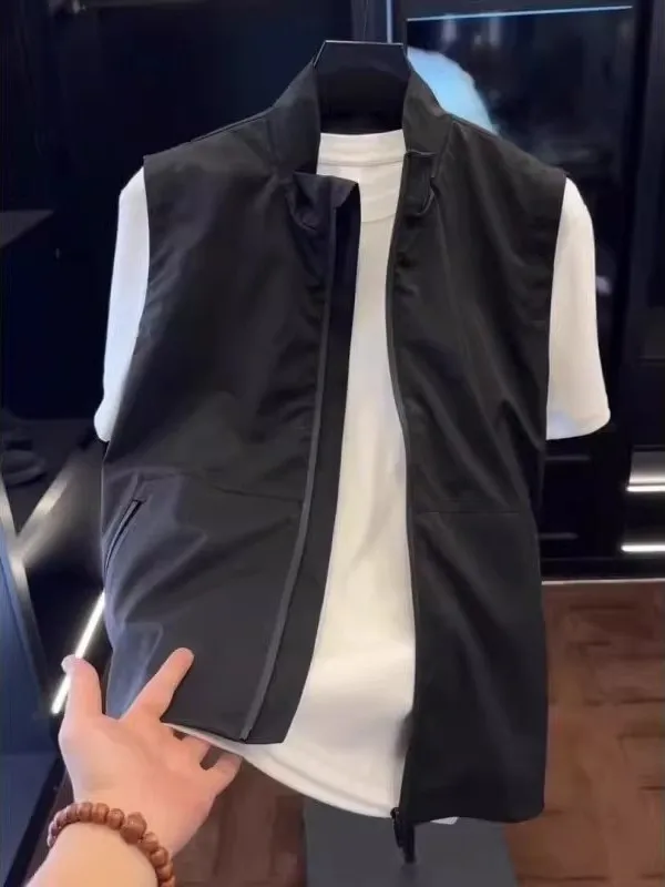 

Large Size 300 Pou Men's Outdoor Zipper Multi-ket Stand Collar Svel Jaet Autumn Season High Sensation Retro Sle