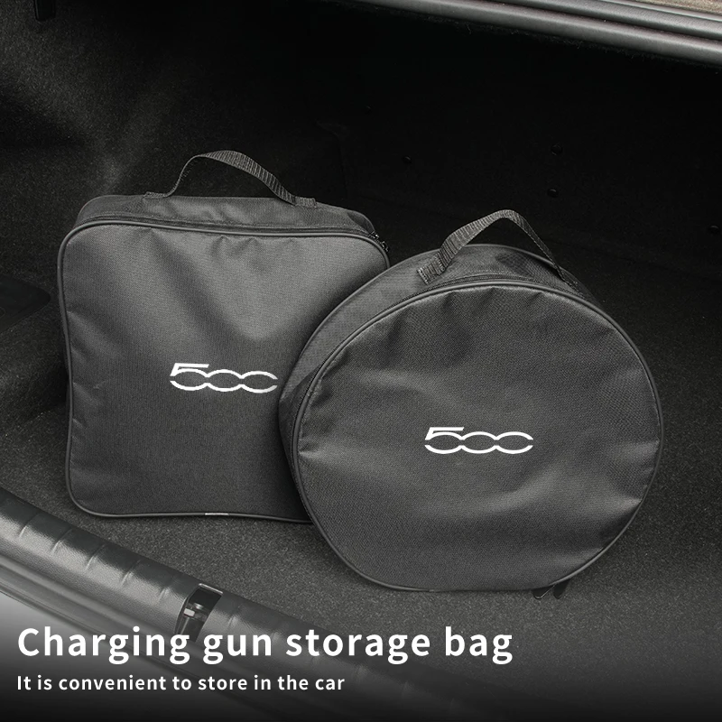 

Car Charging Gun Storage Bag Rechargeable Tools Organizer Accessories For FIAT 500 Grande Punto Tipo Stilo UNO Astra Bravo Panda