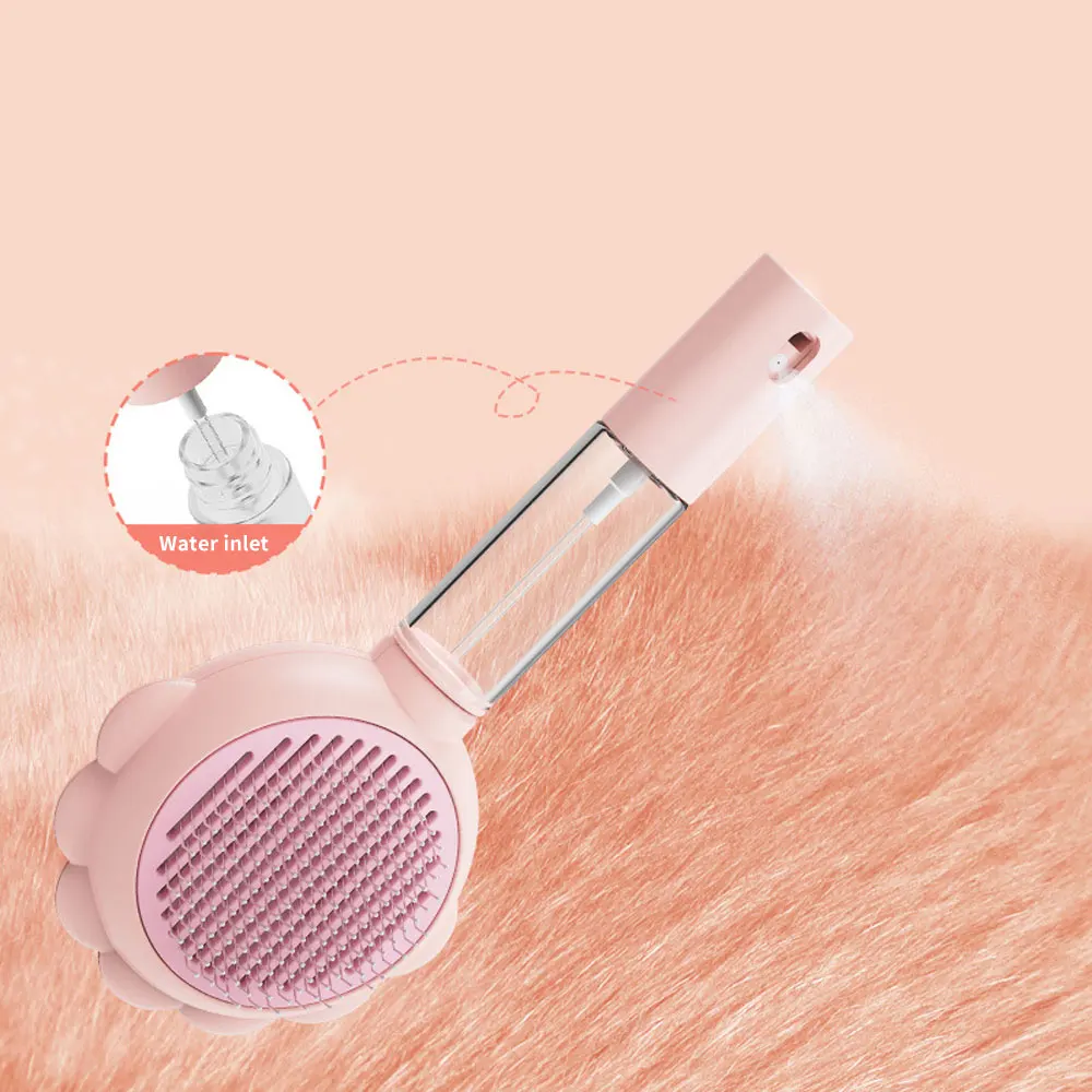 Pet Spray Hair Comb Professional Electric Hair Straightener Comb Brush for Cat Pet Massage Comb Steam Brush for Hair Care