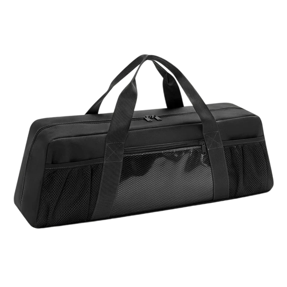 

For Outdoor Cooking Tool Storage Bag Black Canvas 18 3x16 5x55 9cm Great for BBQ Accessories with Double Zipper