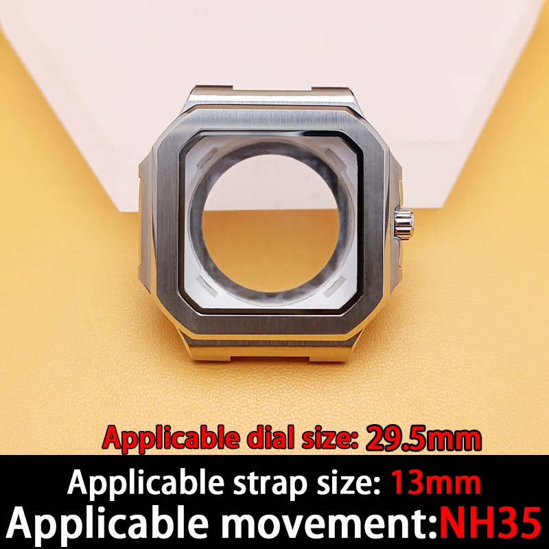 

Аксессуары для высококачественного корпуса часов, подходят для механизма NH.35, циферблат 29,5 мм, сменный ремешок 13 мм, корпус «сделай сам»