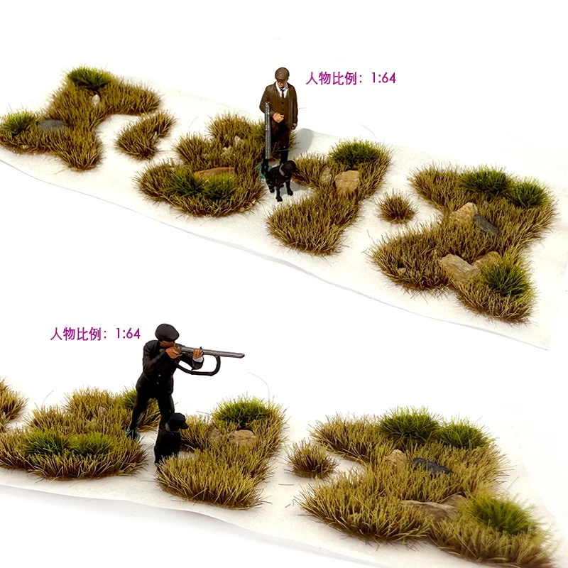 Simulation de grappe d'herbe de 5MM, Kits de modèles de pelouse irréguliers, bricolage, matériaux de scène de Table de sable faits à la main, accessoires de Diorama