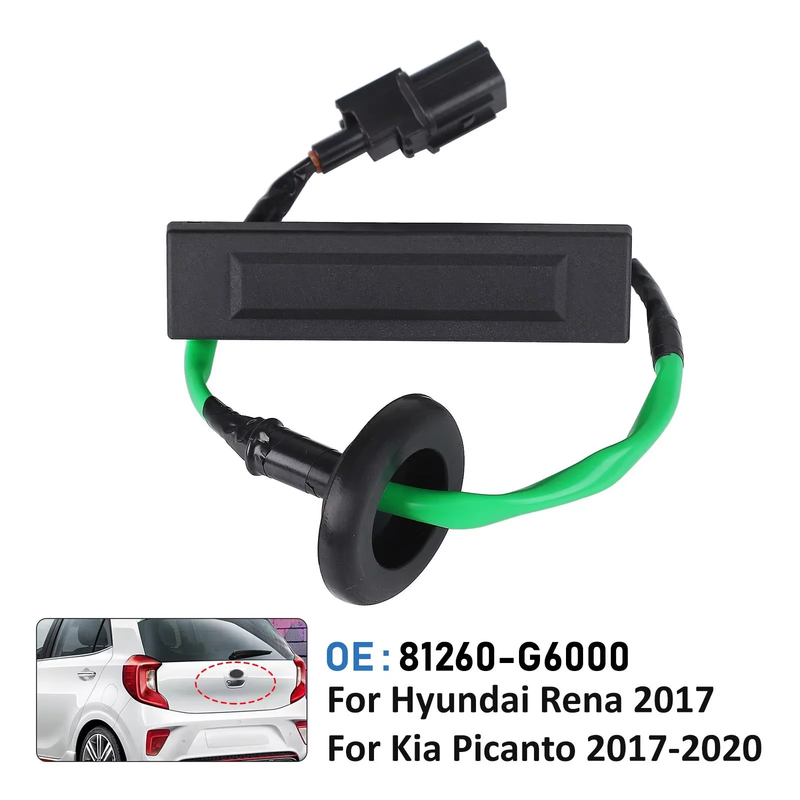 

1PC 81260-G6000/81260-G6010 Trunk Door Switch Handle - for Kia Morning/Picanto/ACCENT/VERNA 2017-2023 Tailgate Trunk Lock Button