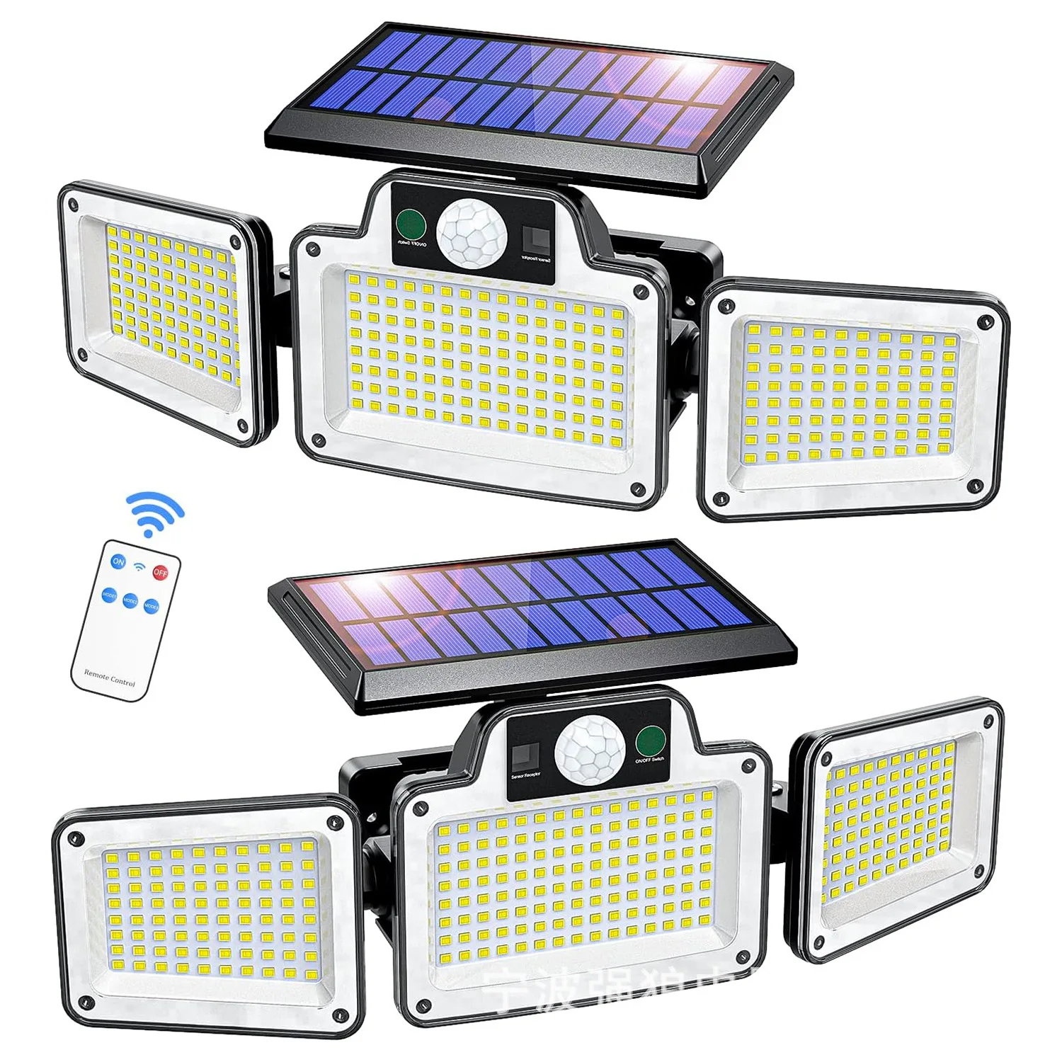 

Solar Three-Head Wall Lamp Can Be Charged Via Usb Waterproof. Human-Sensing Garden Wall, Road, Parking Lot And Garage Lighting.