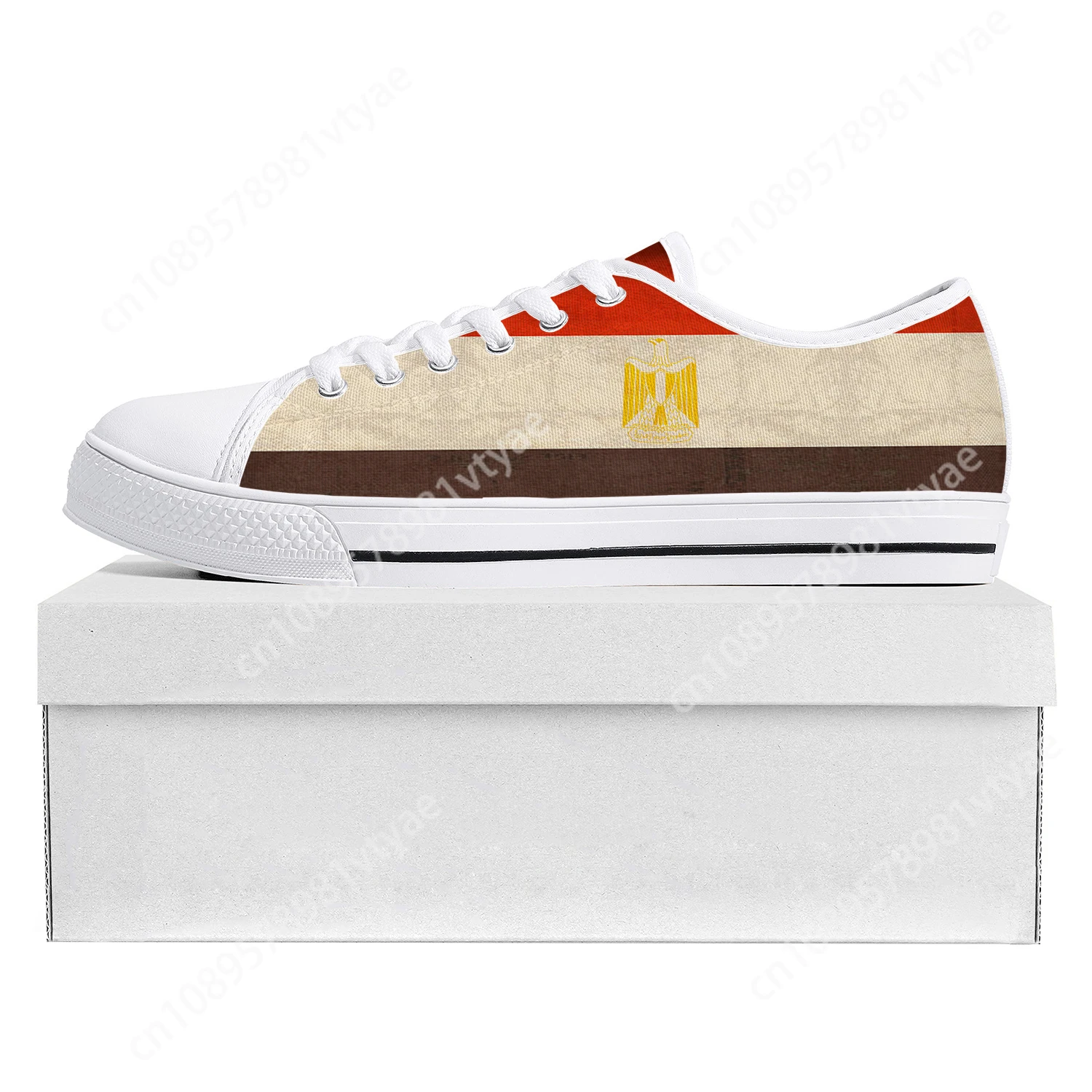 

Egyptian Flag Low Top High Quality Sneakers Mens Womens Teenager Canvas Sneaker Egypt Prode Casual Couple Shoes Custom Shoe