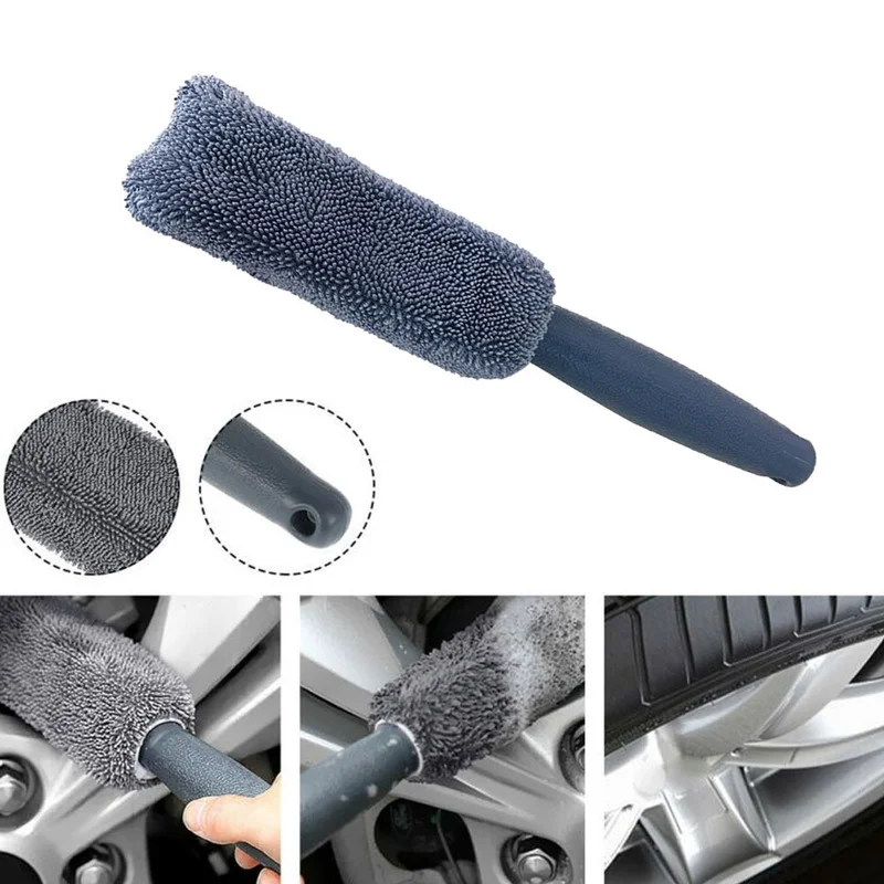 Brosse de lavage de voiture en microfibre, épurateur de pneus, roue, brosse de jante, coffre, moto, dépoussiérage, outil de nettoyage