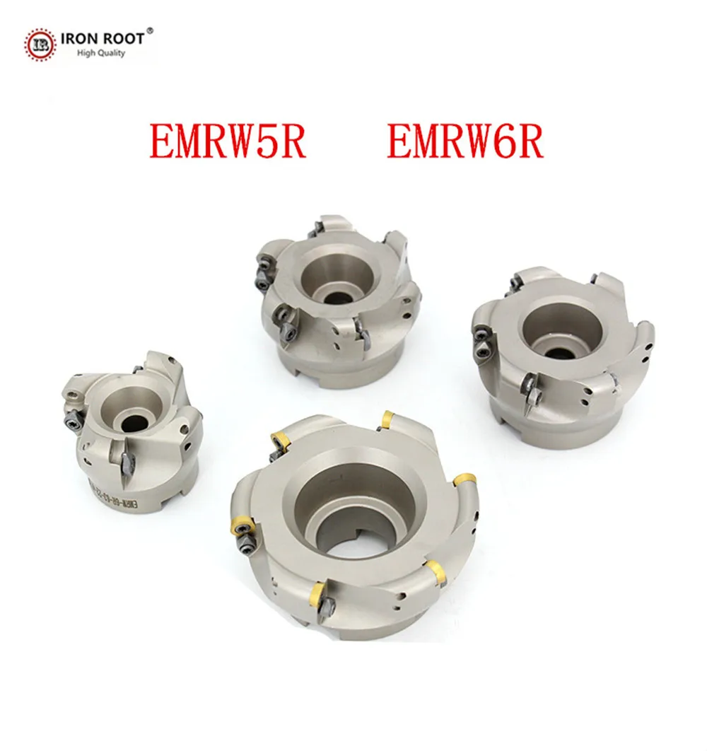 CNC Round Nose Face Milling Cutter EMR6R 80-27-6T, EMR6R 125-40-7T Milling Indexable Cutter for RPMT1003, RDMW1204 carbide inser