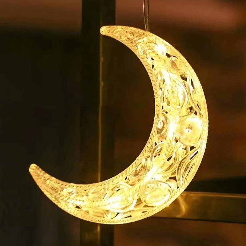 LED Luna Lampada Tenda Ghirlanda Fata Luci della stringa Decorazione natalizia all'aperto per le vacanze Navidad Party 2025 Decorazioni di Capodanno