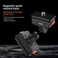 Soporte magnético de liberación rápida VRIG para adaptador de cámara Insta 360 X5/X4/X3/X2/ACE/ACE PRO/ACE PRO2 con soporte de expansión de placa de 1/4""
