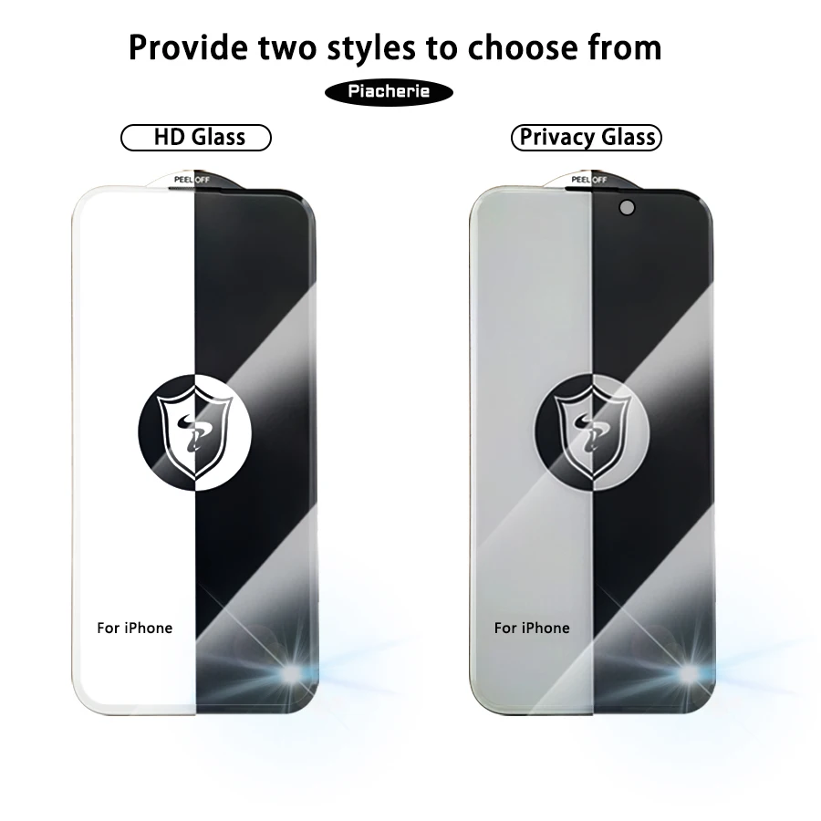 Cut Edge 0.5mm Privacy Tempered Glass For iPhone 18 Duo 17 15 16 Pro Max Plus Screen Protector Anti Dust Mesh Luxury Full Cover