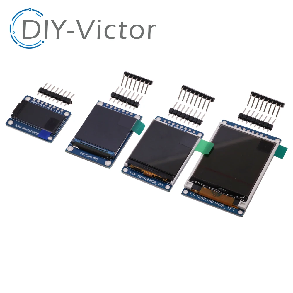 IPS 0.96 1.44 1.8 inch 8PIN 1.3 inch 7PIN SPI HD 65K Full Color TFT Display LCD Module ST7735 ST7789 Drive For Arduino 51 STM32